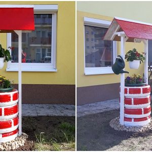 hasznalt gumibol kerti dekor