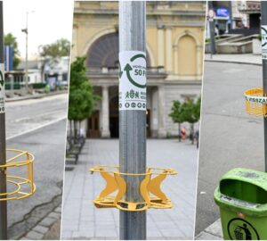 palackot a villanyoszlopra