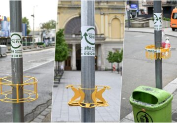 palackot a villanyoszlopra