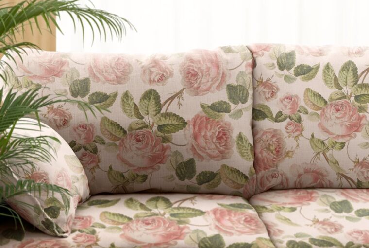 Living room sofa cushion, colorful interior design