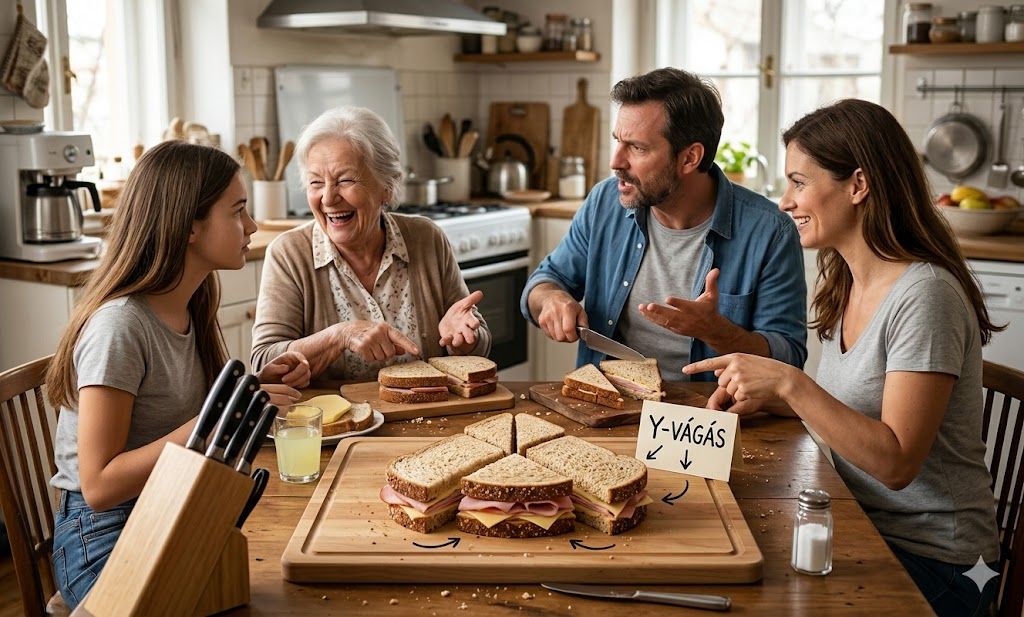 Vízszintesen, átlósan vagy Y-ban? Meglepően sokat számít, hogyan vágod fel a szendvicset
