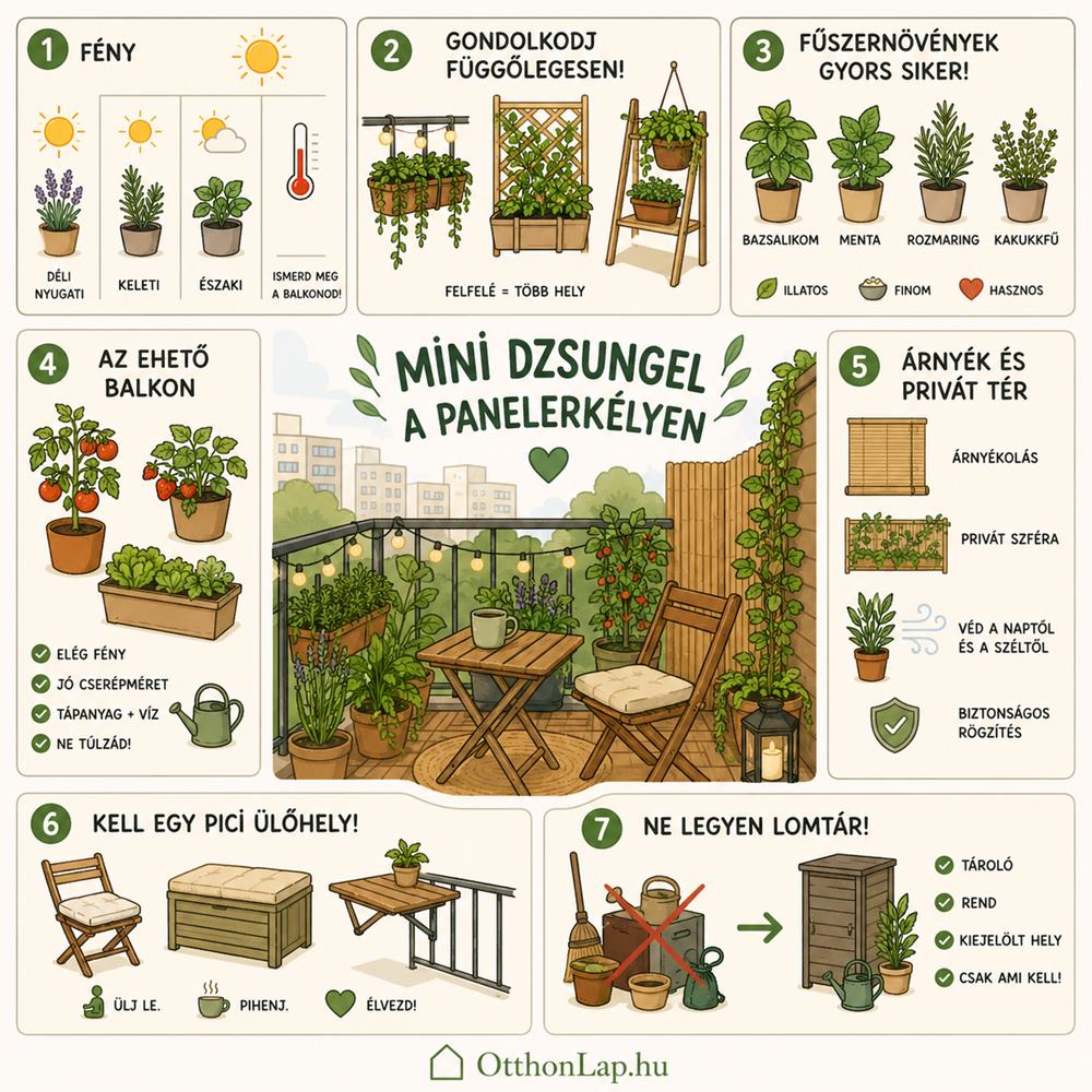 Panelerkélyből mini dzsungel Panelerkélyből mini dzsungel